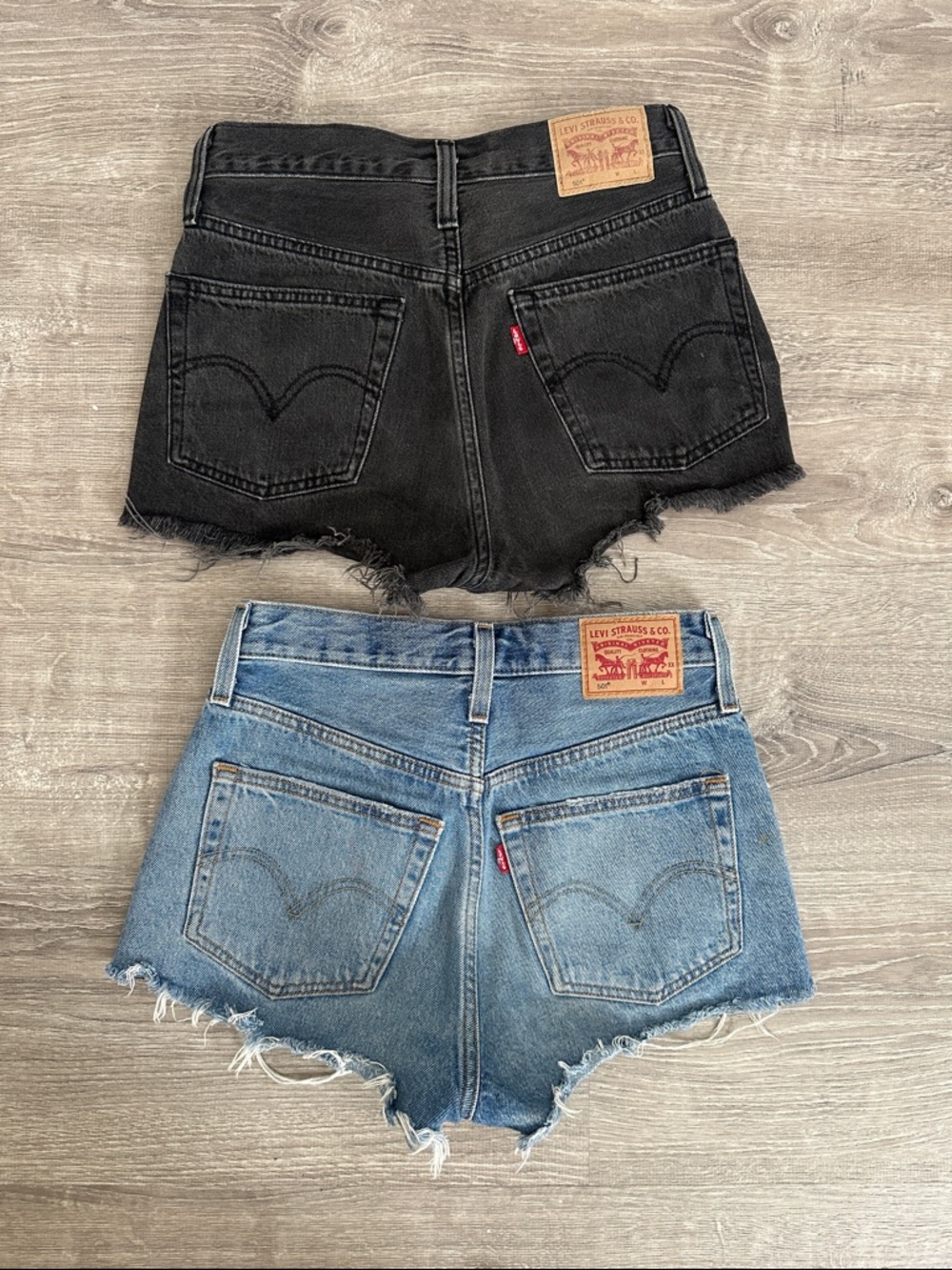 Levi’s bundle 501 High Rise Cut Off Denim Shorts 24